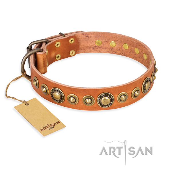 Best quality full grain genuine leather collar created for your doggie