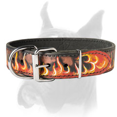 Astonishing Leather Collar with painting