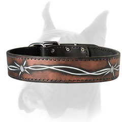 Designer Leather Collar with painting