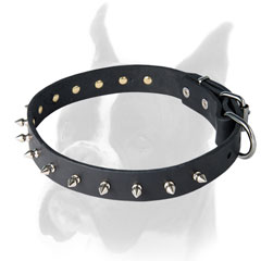 Comfortable leather collar made of soft and breathable leather