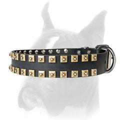 Boxer Leather Collar For Comfortable Handling
