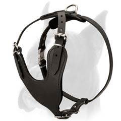 Securely stitched Leather Dog Harness