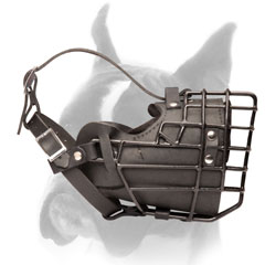 Boxer winter metal cage muzzle for training