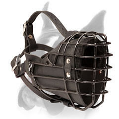 Boxer wire cage muzzle with soft felt